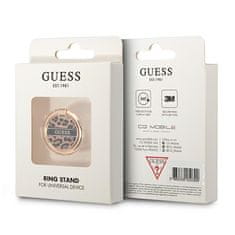 Guess Guess Ring Stand Leopard - Magnetno držalo za telefon (rjavo)