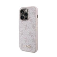 Guess Guess 4G Metal Gold Logo - Ohišje za iPhone 15 Pro (roza)