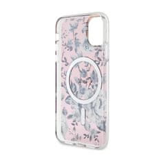 Guess Guess Flower MagSafe - ohišje za iPhone 11 (roza)