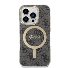 Guess Guess Bundle Pack MagSafe 4G - MagSafe etui za iPhone 14 Pro Max + komplet polnilnika (črna/zlata)