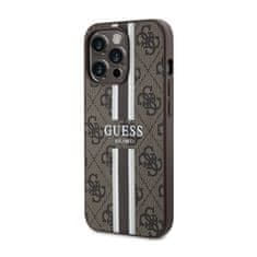 Guess Ohišje Guess 4G MagSafe s potiskanimi črtami za iPhone 13 Pro (rjavo)