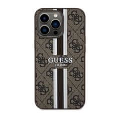 Guess Ohišje Guess 4G MagSafe s potiskanimi črtami za iPhone 13 Pro (rjavo)