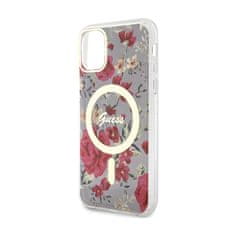 Guess Guess Flower MagSafe - ohišje za iPhone 11 (zeleno)