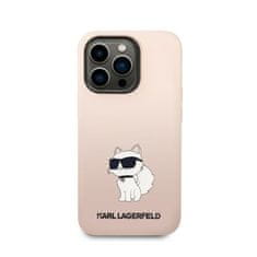 Karl Lagerfeld Karl Lagerfeld Silikonski etui NFT Choupette - iPhone 14 Pro (roza)