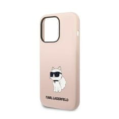 Karl Lagerfeld Karl Lagerfeld Silikonski etui NFT Choupette - iPhone 14 Pro (roza)