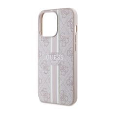 Guess Ohišje Guess 4G MagSafe s potiskanimi črtami za iPhone 13 Pro (roza)