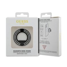 Guess Guess MagSafe Ring Stand Rhinestone - Magnetno držalo za telefon s funkcijo stojala (črno)