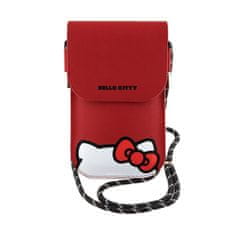 HELLO KITTY Hello Kitty Usnje, ki skriva Kitty Cord - Crossbody torbica za telefon (rdeča)