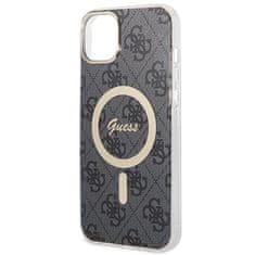 Guess Guess Bundle Pack MagSafe 4G - MagSafe ohišje za iPhone 14 Plus + komplet polnilnika (črno/zlato)