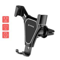 Crong Crong Gravity Auto-Clip Car Holder - Gravitacijski nosilec za telefon 4,7"- 6,5" (črn)