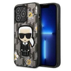 Karl Lagerfeld Karl Lagerfeld Iconic Karl Flower - Ohišje za iPhone 13 Pro (sivo)