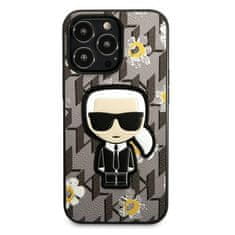 Karl Lagerfeld Karl Lagerfeld Iconic Karl Flower - Ohišje za iPhone 13 Pro (sivo)