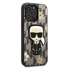 Karl Lagerfeld Karl Lagerfeld Iconic Karl Flower - Ohišje za iPhone 13 Pro (sivo)