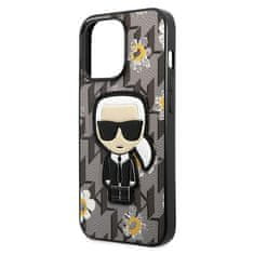 Karl Lagerfeld Karl Lagerfeld Iconic Karl Flower - Ohišje za iPhone 13 Pro (sivo)