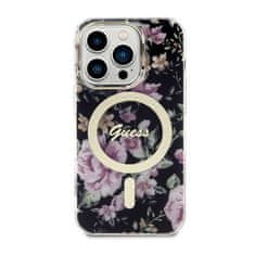 Guess Guess Flower MagSafe - ohišje za iPhone 14 Pro (črno)