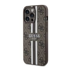 Guess Ohišje Guess 4G MagSafe s potiskanimi črtami za iPhone 13 Pro Max (rjavo)