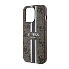 Guess Ohišje Guess 4G MagSafe s potiskanimi črtami za iPhone 13 Pro Max (rjavo)