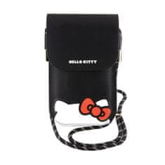 HELLO KITTY Hello Kitty Usnje, ki skriva Kitty Cord - Crossbody torbica za telefon (črna)