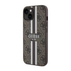 Guess Guess 4G Printed Stripes MagSafe - Ohišje za iPhone 14 (rjavo)