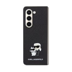 Karl Lagerfeld Karl Lagerfeld NFT Saffiano Karl &amp; Choupette Pin - Ohišje za Samsung Galaxy Z Fold 5 (črno)