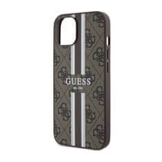 Guess Guess 4G Printed Stripes MagSafe - Ohišje za iPhone 14 (rjavo)