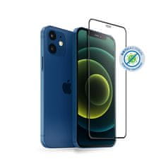 Crong Crong Antibakterijsko 3D armaturno steklo - 9H kaljeno steklo za celoten zaslon za iPhone 12 Mini + okvir za namestitev