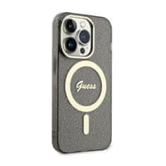 Guess Ohišje Guess Glitter Gold MagSafe - iPhone 14 Pro (črno)