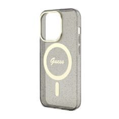 Guess Ohišje Guess Glitter Gold MagSafe - iPhone 14 Pro (črno)