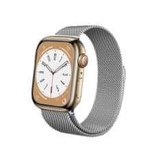 Crong Crong Milano Steel - Trak iz nerjavečega jekla za Apple Watch 38/40/41 mm (srebrn)