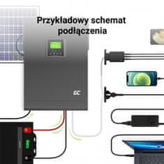 Green Cell Zelena celica - Sončni pretvornik Off Grid s sončnim polnilnikom MPPT 48VDC 230VAC 3000VA/3000W Čisti sinusni val