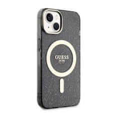 Guess Ohišje Guess Glitter Gold MagSafe - iPhone 14 (črno)