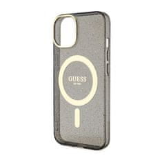 Guess Ohišje Guess Glitter Gold MagSafe - iPhone 14 (črno)