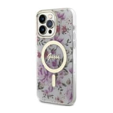 Guess Guess Flower MagSafe - ohišje za iPhone 14 Pro Max (prozorno)