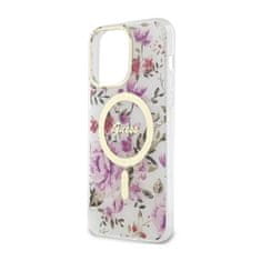 Guess Guess Flower MagSafe - ohišje za iPhone 14 Pro Max (prozorno)