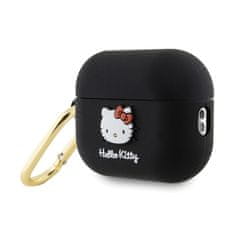 HELLO KITTY Hello Kitty Silikonska 3D glava mačke - AirPods Pro 2 etui (črn)