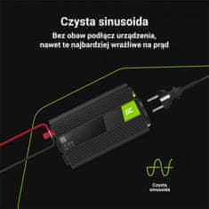 Green Cell Green Cell - Przetwornica napięcia Inwerter 24V na 230V 300W/600W Czysta sinusoida