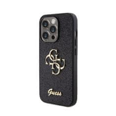 Guess Guess Glitter Script Big 4G - Ohišje za iPhone 15 Pro (črno)