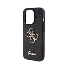 Guess Guess Glitter Script Big 4G - Ohišje za iPhone 15 Pro (črno)