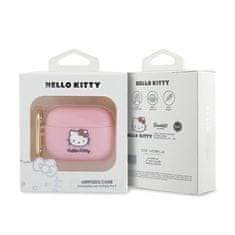 HELLO KITTY Hello Kitty Silikonski 3D Kitty Head - Ovitek za AirPods Pro 2 (roza)