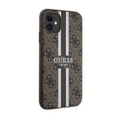 Guess Guess 4G Printed Stripes MagSafe - etui za iPhone 11 (rjav)