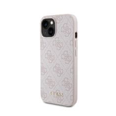 Guess Guess 4G Metal Gold Logo - Ohišje za iPhone 15 (roza)