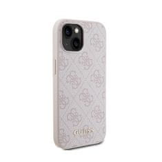 Guess Guess 4G Metal Gold Logo - Ohišje za iPhone 15 (roza)