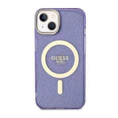 Guess Ohišje Guess Glitter Gold MagSafe - iPhone 14 (vijolična)