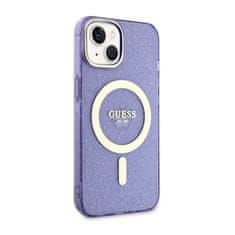 Guess Ohišje Guess Glitter Gold MagSafe - iPhone 14 (vijolična)