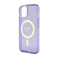 Guess Ohišje Guess Glitter Gold MagSafe - iPhone 14 (vijolična)