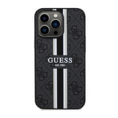 Guess Guess 4G Printed Stripes MagSafe - ohišje za iPhone 13 Pro (črno)