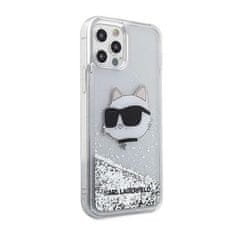 Karl Lagerfeld Karl Lagerfeld Liquid Glitter NFT Choupette Head - ohišje za iPhone 12 / iPhone 12 Pro (srebrno)