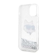 Karl Lagerfeld Karl Lagerfeld Liquid Glitter NFT Choupette Head - ohišje za iPhone 12 / iPhone 12 Pro (srebrno)