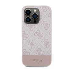 Guess Guess 4G Bottom Stripe Metal Logo Collection - Ohišje za iPhone 15 Pro (roza)