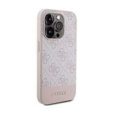 Guess Guess 4G Bottom Stripe Metal Logo Collection - Ohišje za iPhone 15 Pro (roza)